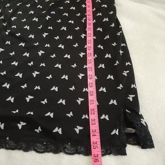 Wild Fable Women's Size XXL Black White Butterfly 90's Mesh Mini Slip Dress - Picture 12 of 12